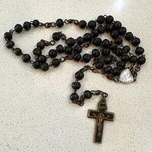 Vintage Wooden Bead Prayer Rosary